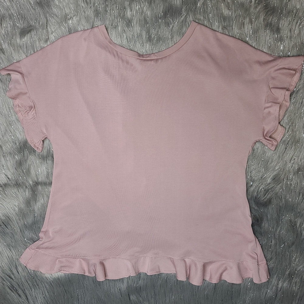 SOLD!!!!               Alya Ruffle Tee Top - Picture 3 of 3